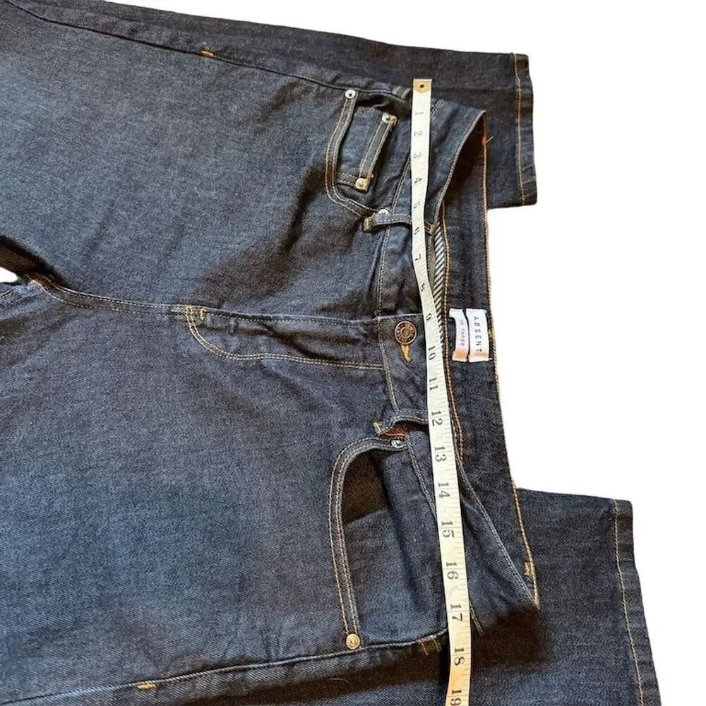 Absent Men's Blue Denim Jeans Tapered Leg 5-Pocket Mid Rise Size 34